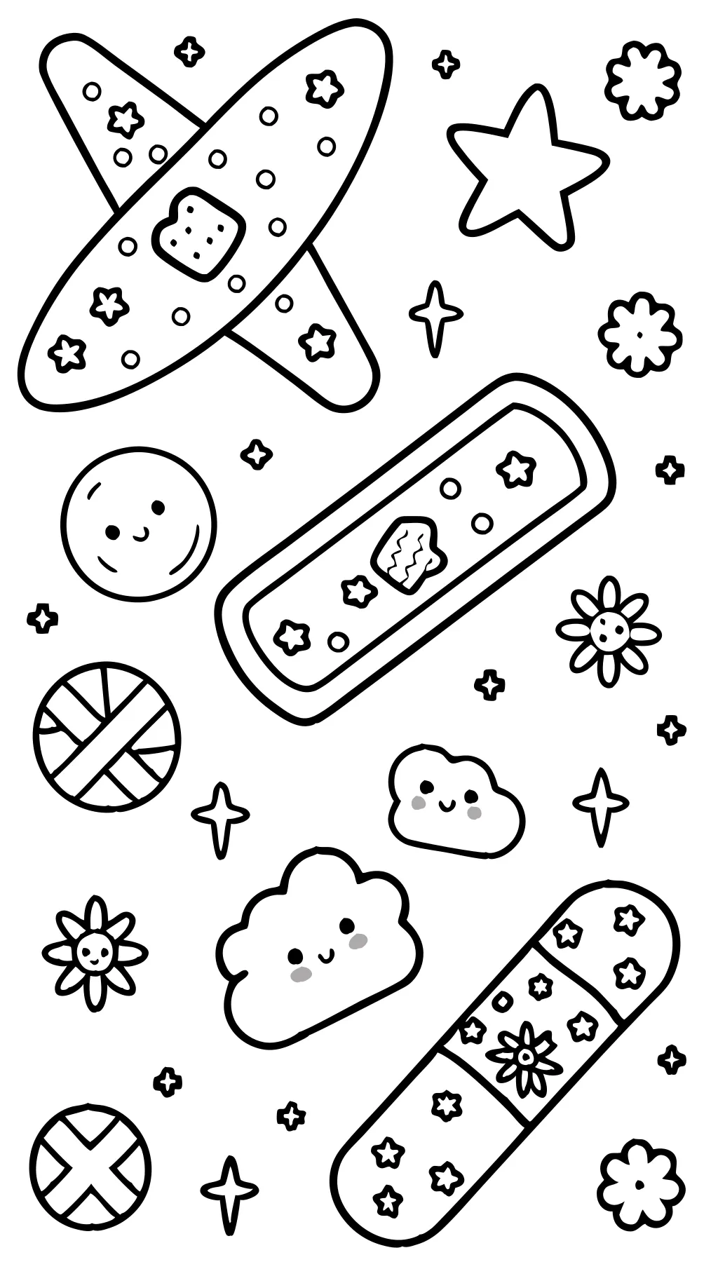 band aid coloring page